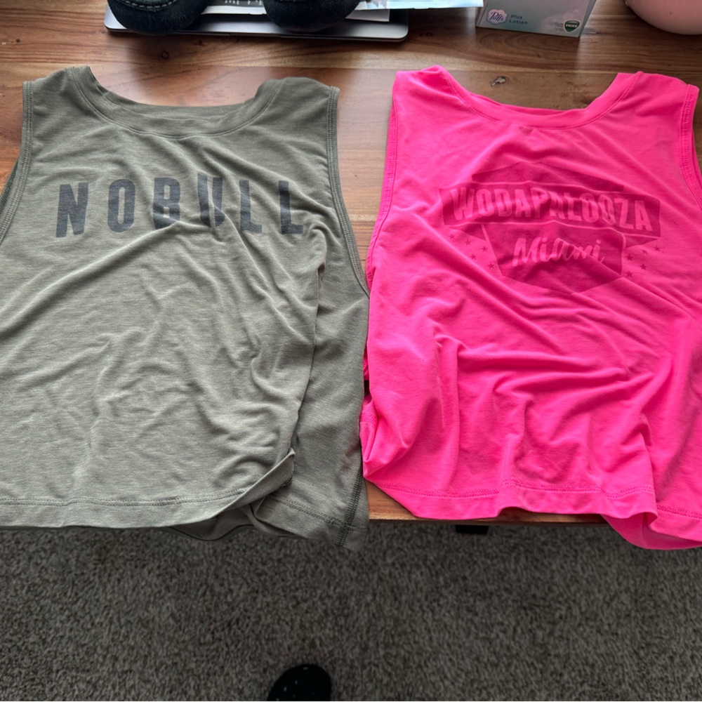 2- Nobull shirts, size Medium, one from wodapalooza